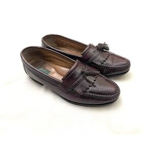 GH Bass Weejuns Kilted Tassel Loafer Shoes Size 10.5 D Burgundy